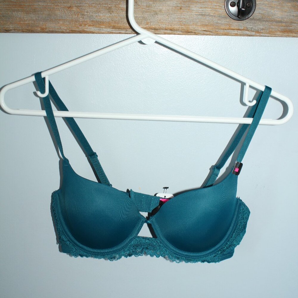 LaSenza Size 34C Teal/Green Bra Sexy Tease Lightly Lined
